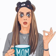 Beautiful mom speaking